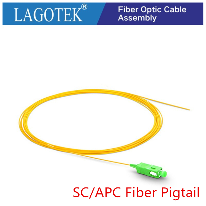 24/50/100/200/PCS SC/APC fiber Pigtail Simplex 9/125  Single Mode Fiber Optic Pigtail 0.9mm LSZH Yellow