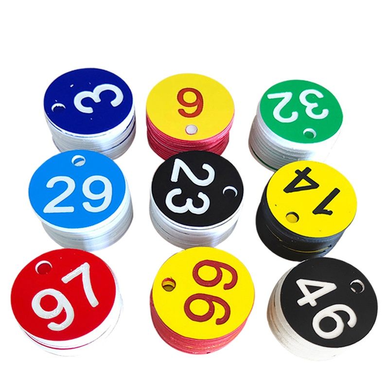 1-50 Round Numbered Sign Labels with Hole Beehive Tags Livestock Accessory Beehive Mark Board Tag Beekeeping Supplies
