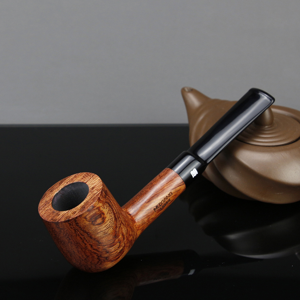 Straight Smoking Pipe 9mm Filter Tobacco Pipe Handmade Rose Wood Pipe Vintage Smoke Pipe Accessory