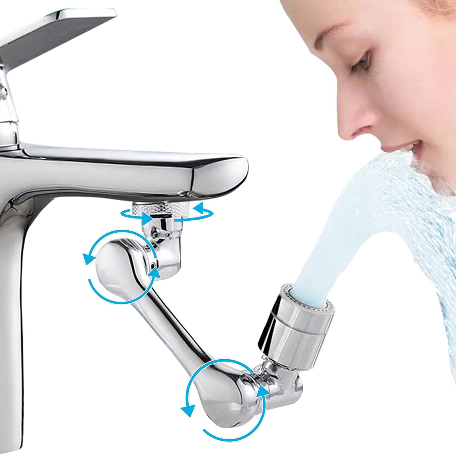 Universal 1080 degree rotating faucet extender nozzle anti-splash filter plastic kitchen faucet water-saving nozzle sprayer