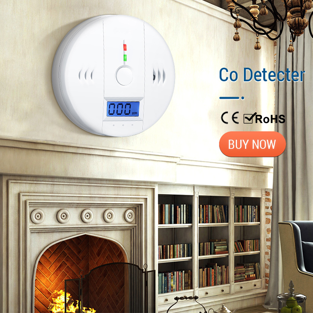 Carbon Sensor High Sensitive for home Wireless CO Monoxide Poisoning Smoke Detector Warning Alarm Detector LCD Indicator