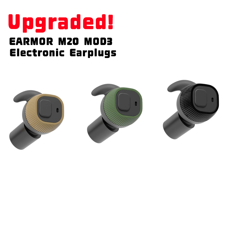 EARMOR M20 MOD3 Electronic Earplugs Headset Anti Noise Ear Plug Noise Canceling for Hunting Silicone Earmuffs Shooting NRR22db