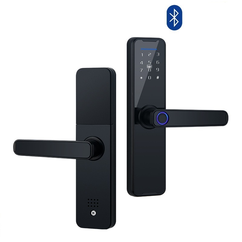 new. Biometric Fingerprint Door Lock K7 Black Smart Lock App Remote Unlocking Keyless Lock Electronic Door Lock