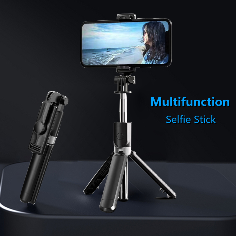 Roreta  3 in 1 Wireless Foldable Mini Selfie Tripod Monopod With Bluetooth Shutter For iPhone 11 12 Xiaomi Smart Phone