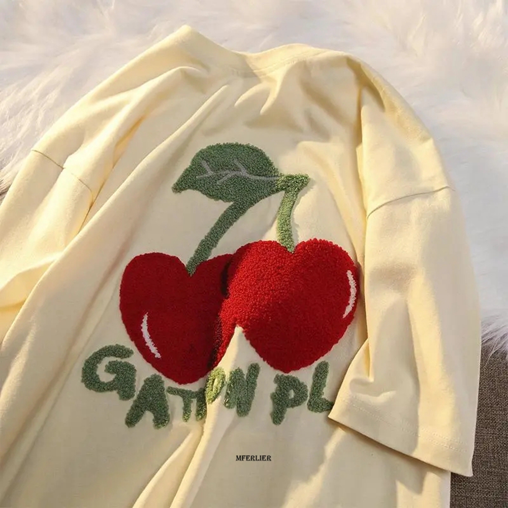 Plus Size 6XL 150KG O Neck Short Sleeve Strawberry T Shirt Women Casual Loose Sweet Ladies T Shirts