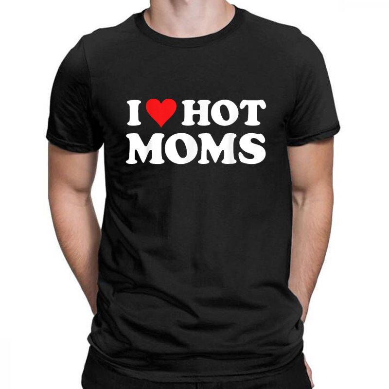 I Love Moms T shirt men Funny Red Heart Love Moms T-Shirt women summer short sleeve TShirts Top tee camiseta футболка