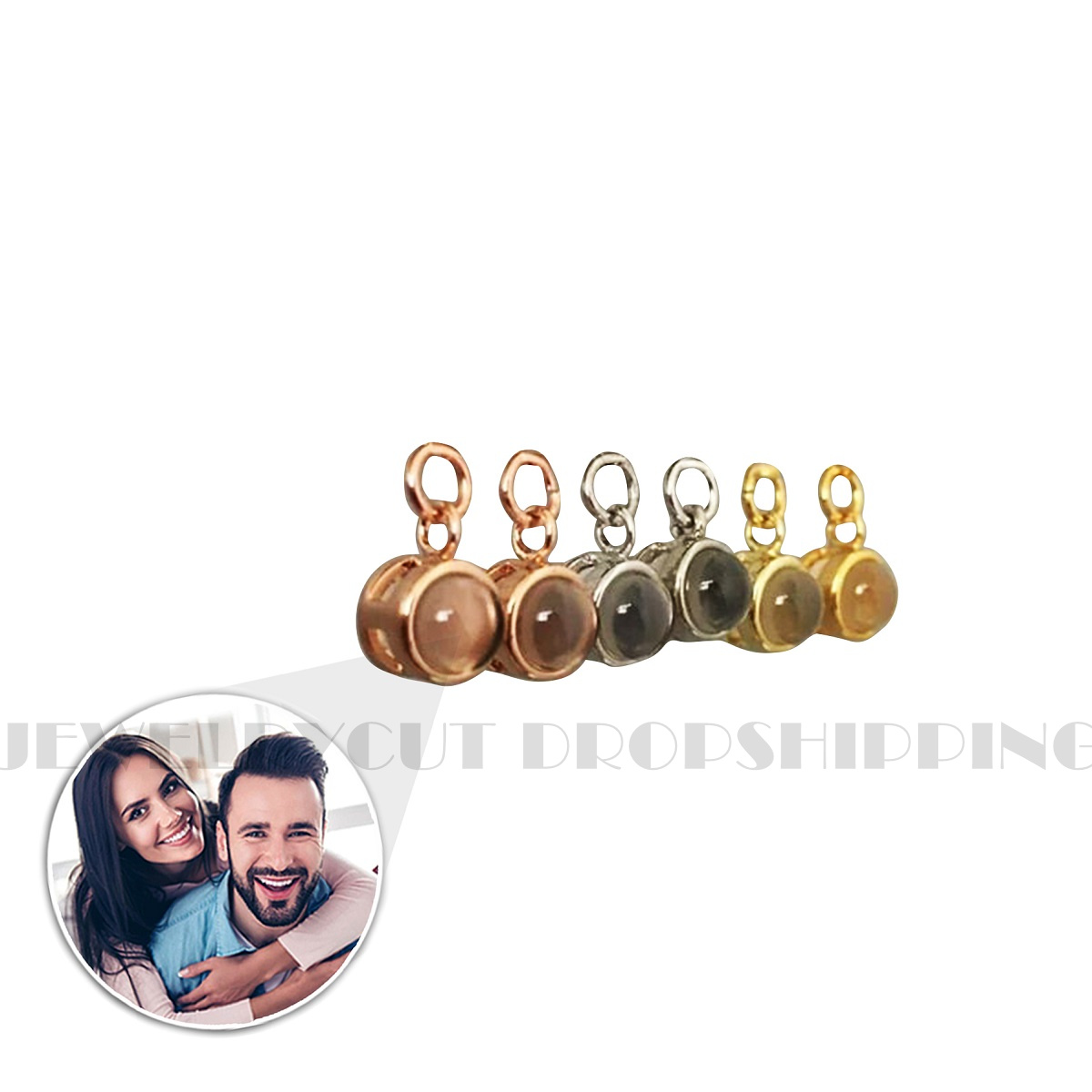 Custom Po Circle projection 925 Sterling Silver Round Charms Beads Fit Bracelet Necklace Pendant Personalized Jewelry