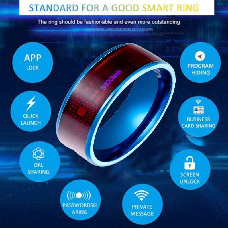  Men's Ring Magic Wear NFC Smart Ring Finger Digital Ring for Android phones with functional couple stainless steel ring