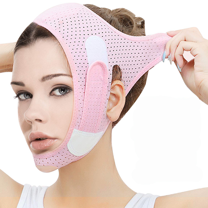 Elastic Face Slimming Bandage V Line Face Shaper Women Chin Cheek Lift Up Belt Facial Massage Strap Face Skin Care Beauty Tools