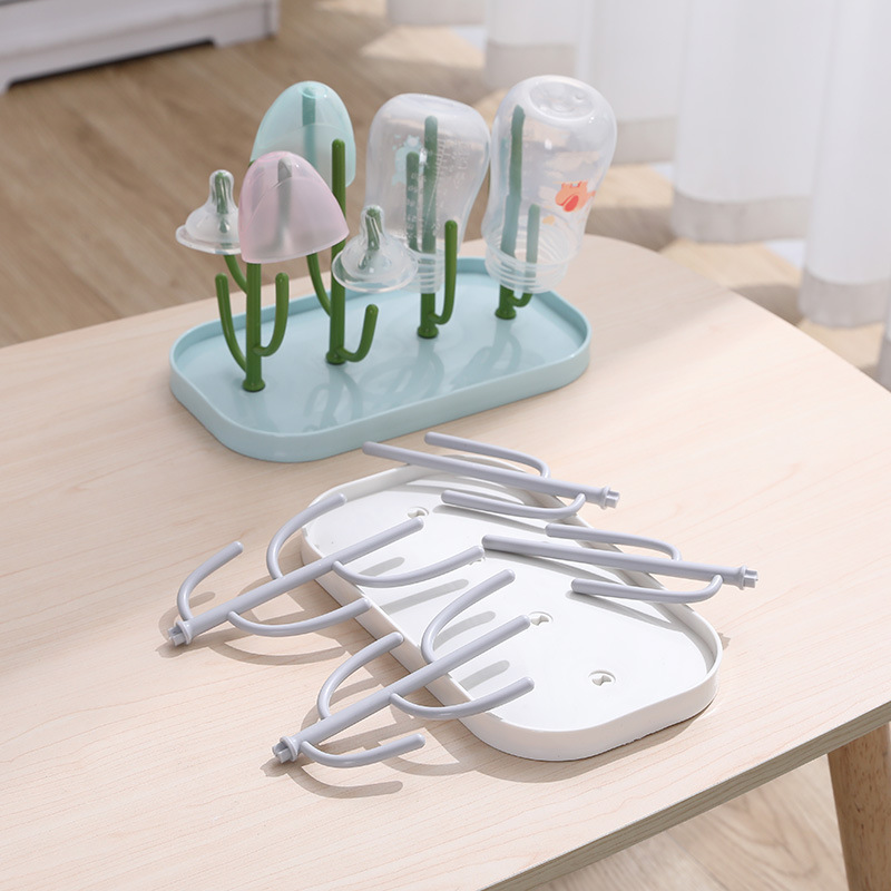 Tree-shaped baby bottle drain rack baby bottle clean storage dustproof drying rack