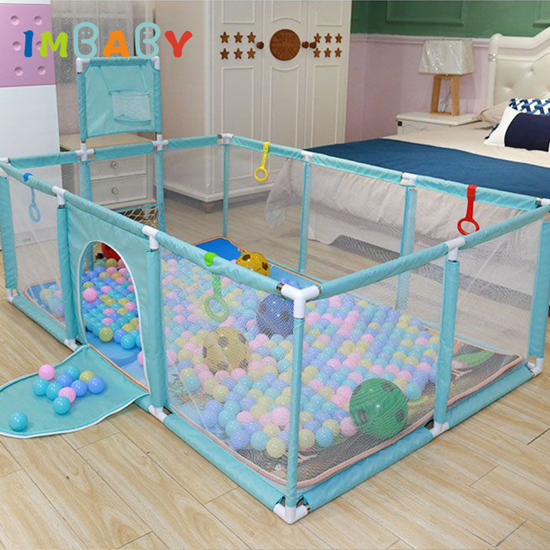 IMBABY For 0-6 Years Old Kids Fence Newborn Baby Playpen for Baby Playground Indoor Safety Children's Games Ceter Trellis& Gates