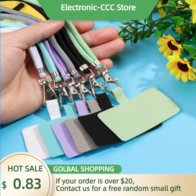 Universal Adjustable Phone Lanyard Anti-lost Lanyard Strap Detachable Colorful Neck Cord Phone Safety Tether Keychain Chain Rope