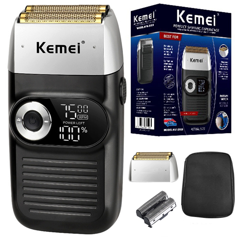 Original kemei powerful barber pro electric shaver for men hair beard electric razor balds head shaving machine finishing fades