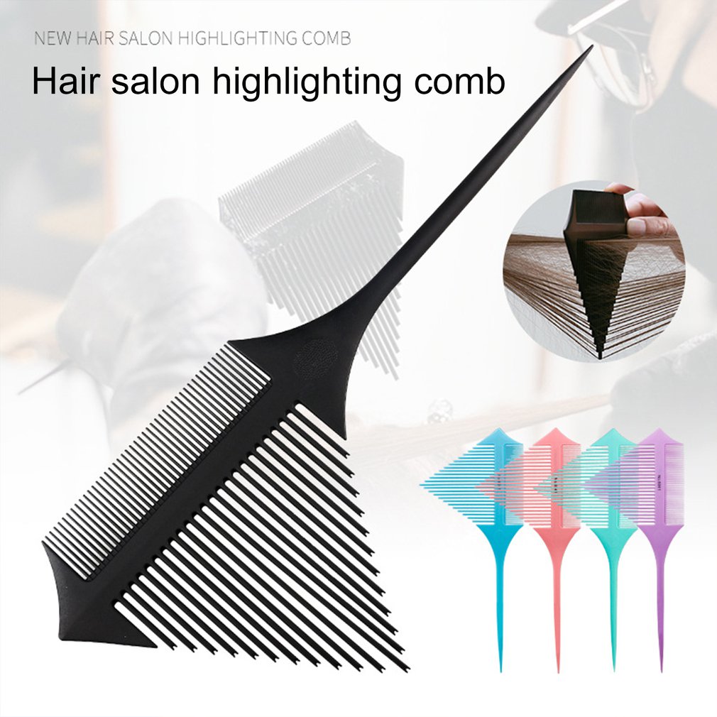 Hair Dyeing Comb Multifunctional Double-sided Pointed-tail Triangle Pick Comb Portable Comb For Hairstylist