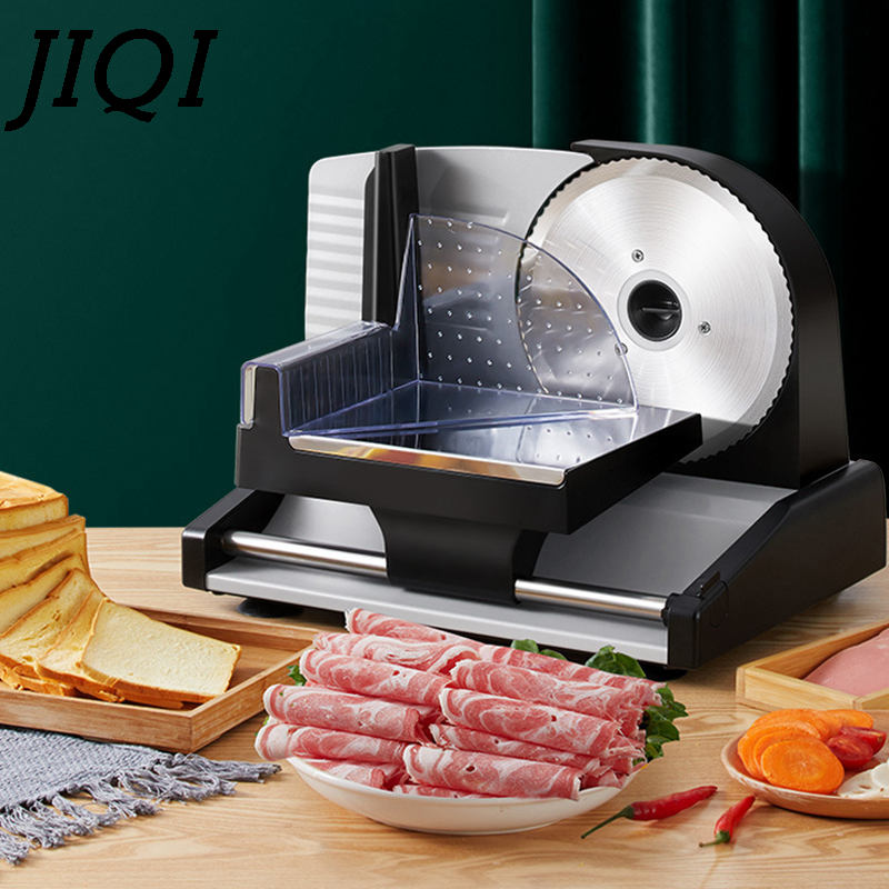 Electric Multi Slicer Meat Fruit Mutton Ham Slicing Machine Stainless Steel Blade 0-15mm Thickness Adjustable Bread Toast Cutter