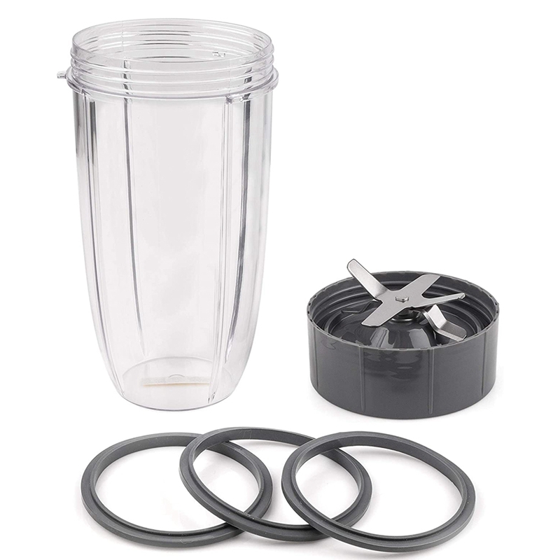 Replacement Parts 32 Oz Cup and Blade and Seal Ring Rubber Gaskets Replacement， Compatible for Nutribullet
