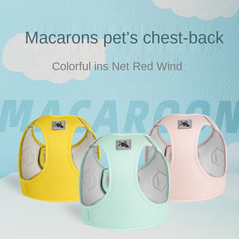 Pet Supplies Cat Leash Pet Cat Harness Macarons Fresh Vest Reflective Stroll Cat Leash Rope Dog Harness Dog Leash  Dog Collar