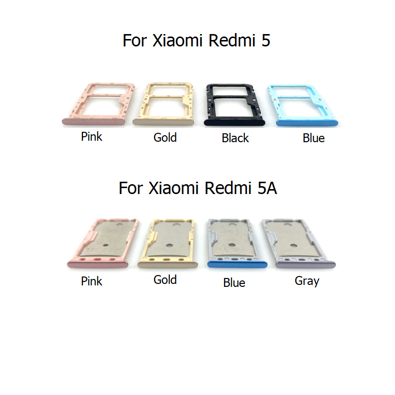 SD Sim Card Tray For Xiaomi Redmi 5A Sim Tray Slot Holder Adapter Connector For Redmi 5 Repair Parts
