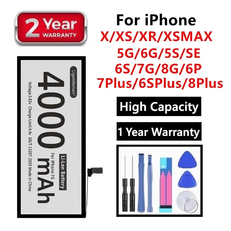 AAA Battery For iPhone 6 6S 5S SE 7 8 Plus X Xs XS Max Xr Original Capacity Bateria Replacement Batterie For iPhone 6S Batteries
