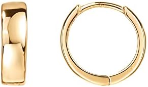 PAVOI 14K Gold Plated Sterling Silver Post Huggie Earrings | Small Hoop Earrings |Gold Earrings for Women
