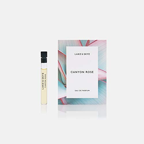 Lake & Skye Canyon Rose Eau de Parfum, Long Lasting Fragrance, Paraben, Phtalates and Sulfates Free .04 fl oz (1.2 ml) - Warm Floral and Vanilla