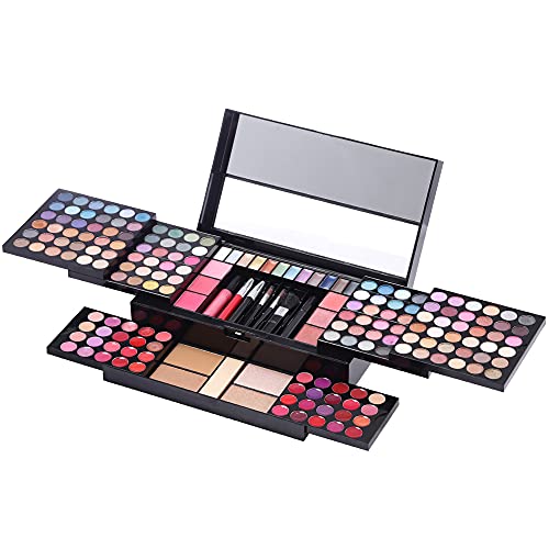 Hot Sugar 182 Colors Full Makeup Kit for Women Teen Girls All-in-One Cosmetic Set Birthday Holiday Gift (BLACK)