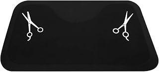 OmySalon 3' x 5' Barber Floor Mats Anti Fatigue for Stylist Standing, 1/2'' Thick Comfort Matt with Scissors, Round Cut Out for Salon Styling Chair, Hair Cutting Hairdressing Beauty Equipment