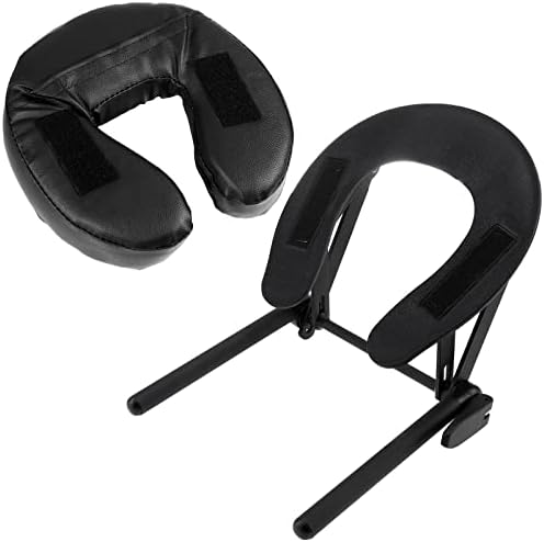 Aluminum Adjustable Massage Face Cradle with Pillow Cushion - Standard Universal Table Bed Face Cradle for Comfortable Beauty Spa Massage Headrest Bed face Cradle for Tables