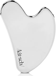 Kitsch Stainless Steel Gua Sha Facial Tools, Lymphatic Drainage Massager for Face, Chin & Jawline Sculpting, Body Guasha Tool for Muscle Tension, Manual Massage Stick for Skin Care Gifts for Mom Women