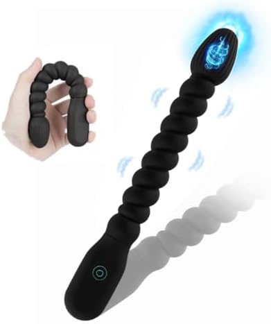 Anal Beads Butt Plug Adult Sex Toy, Sex Toys Clitoris G Spot Anal Stimulator with 10 Powerful Vibration Mode for Couples, Rechargeable Anal Plug Vibrator Male Prostate Massager for Men