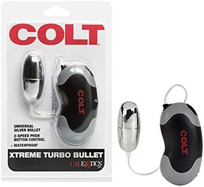 Colt Xtreme Turbo Bullet Vibrator for Men - Waterproof Sex Toys for Couples - Wired Adult Male Vibe Egg Prostate Massager - Black