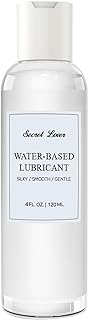 Secret Lover Water-Based Personal Lubricant, Portable Silky Smooth Long-Lasting Lube for Women, Men, and Couples, Natural Ingredients Non-Staining, 4 Fl Oz