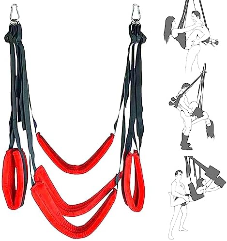 Reraby Sex Swing, Sex Swing for Couples with Widened Thick Comfortable Swing, Sex Toy Love Slings for Adult Couples with Adjustable Straps Sex Swing Restraint Toys