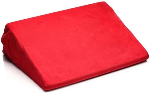 Bedroom Bliss Small Love Cushion for Beginners, Men, Women, & Couples. Great for Sexual Positioning & Deep Penetration. Supportive, High-Density Foam. Easy to Clean Covers. 1 Piece, Red.