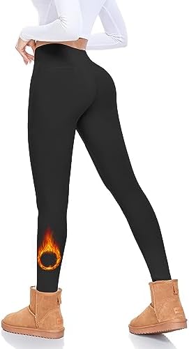 FULLSOFT Fleece Lined Leggings Women Tummy Control High Waisted Workout Winter Warm Soft Yoga Pants