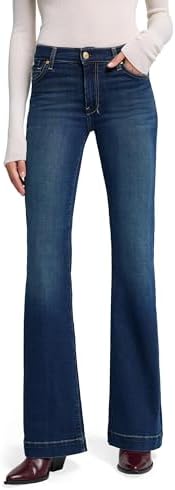 7 For All Mankind Women's Dark Wash Mid Rise Dojo Jeans