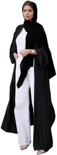 Womens Muslim Kimono Abaya Solid Striped Retro Ethnic Cardigan Robe Dubai Middle Eastern Saudi Arabia Eid Clothes