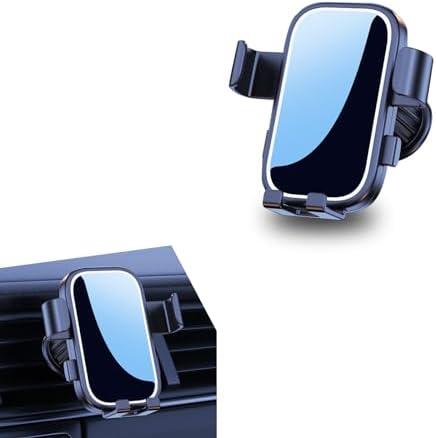 1 PC Car Mobile Phone Holder, 360-degree Rotation Intelligent Gravity Sensing Design Telescopic Spiral Clip A/C Outlet Navigation Holder, Auxiliary Travel Parts, for Cars (Black & Silver)