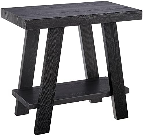 Roundhill Furniture Athens Contemporary Wood Small End Table, Black