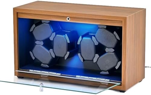 Watch Winder, Automatic Watch Shaker, LED Backlight and Soft Memory Foam Pad, Super Quiet Japanese Motor, 4 Rotation Modes for Lady and Man Watches
