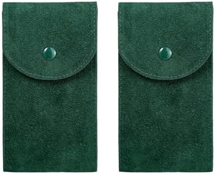 Hemobllo Watch Pouch - 2 Pcs Watch Travel Case Travel Watch Pouch Flannelette Fabric Watch Storage Pouch Bag, Green