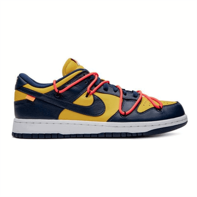 NIKE DUNK LOW OFF-WHITE UNIVERSITY GOLD MIDNIGHT NAVY – NK05