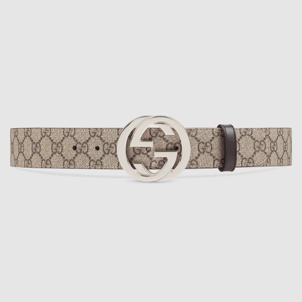 Gucci Beige GG Supreme 38MM Belt with G Buckle