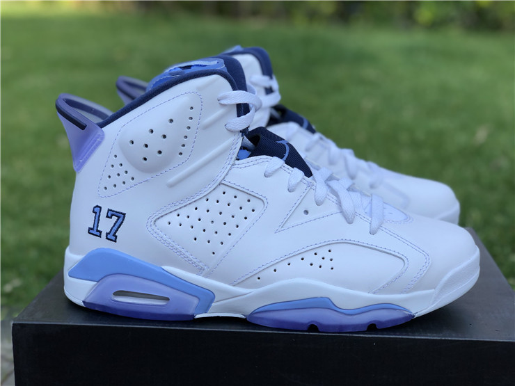 PK JORDAN 6 UNC CHAMPIONSHIP WHITE UNIVERSITY BLUE