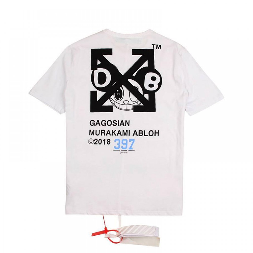 A+ Quality OFF-WHITE GAGOSIAN MURAKAMI ABLOH Tee