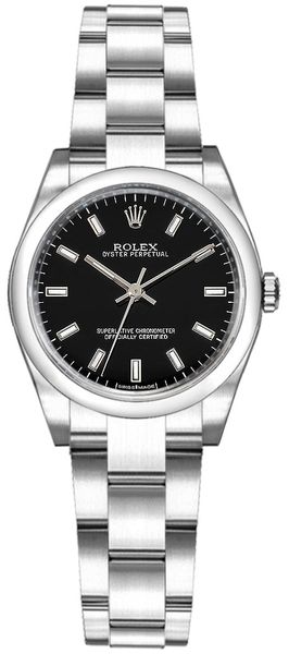 Rolex Oyster Perpetual 26 Black Dial Women’s Watch 176200