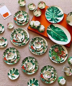 High-end quality hermes home passifolia porcelain dinner set